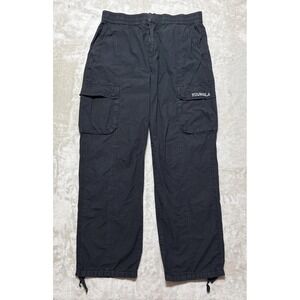 YoungLA Combat Pants Mens Size Medium Black Lightweight Elastic Waist Drawstring